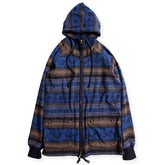 FULL ZIP NEL HOODIE - NAVY - May club